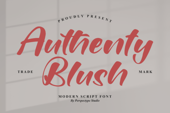 Authenty Blush: A Modern Script Font for Web Design