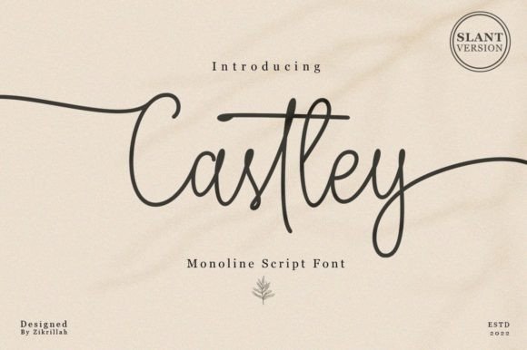 Castley Font: A Monoline Script for Elegant Branding