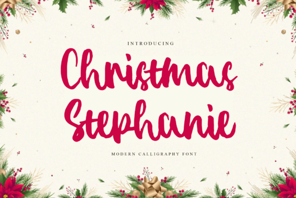 Christmas Stephanie: A Romantic Script Font for Branding