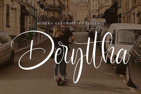 Deryttha: A Dazzling Script Font for Editorial Design
