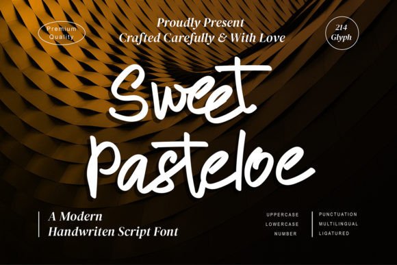 Designing with Sweet Pasteloe: A Modern Script Typeface