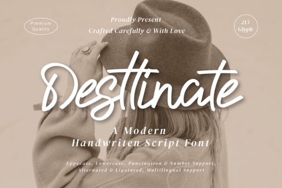Desttinate: A Refined Script Font for Modern Branding