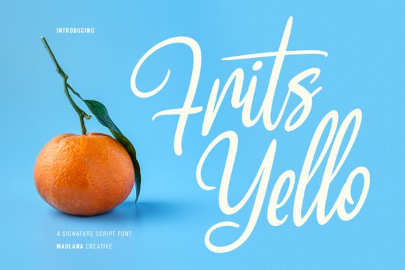 Frits Yello: The Playful Script Font for Scroll-Stopping Brands