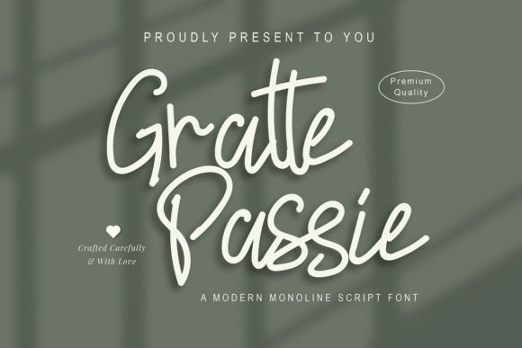 Gratte Passie: An Elegant Script Font for Branding