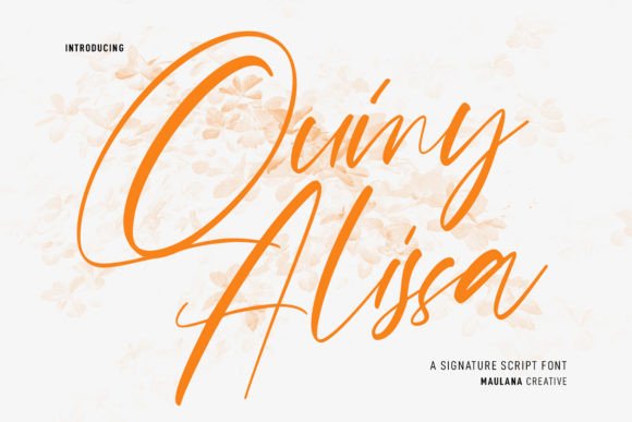 Quiny Alissa: The Elegant Script Font for Modern Branding