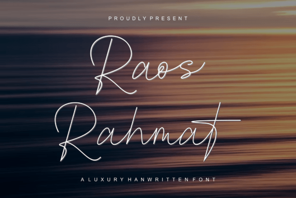 Raos Rahmat: A Thin Script Font for Digital Branding