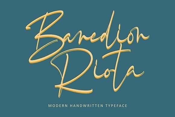 Upgrade Your Brand with Benedion Riota Script Font