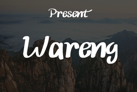 Wareng: A Modern Script Typeface for Elegant Branding